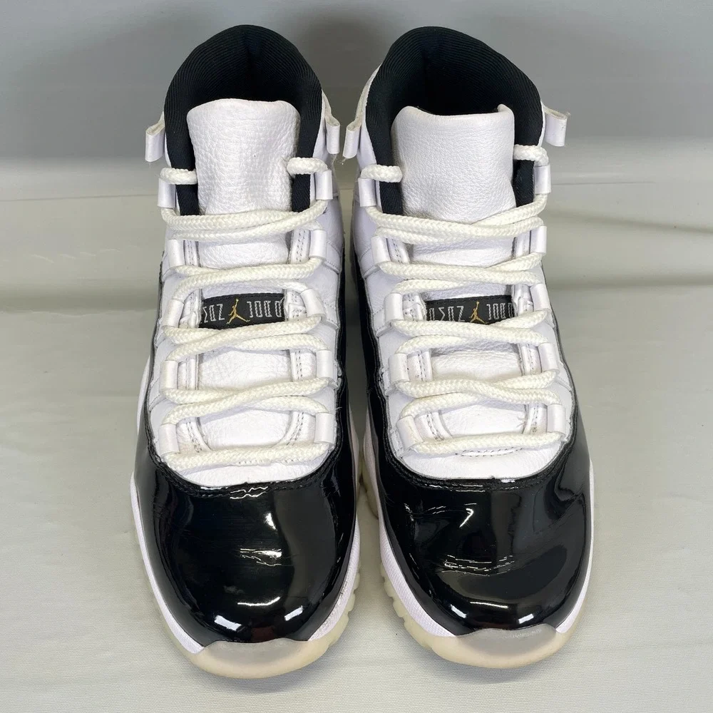 Air Jordan 11 Retro DMP Gratitude Basketball Shoes Mens Size 7.5 White Sneakers